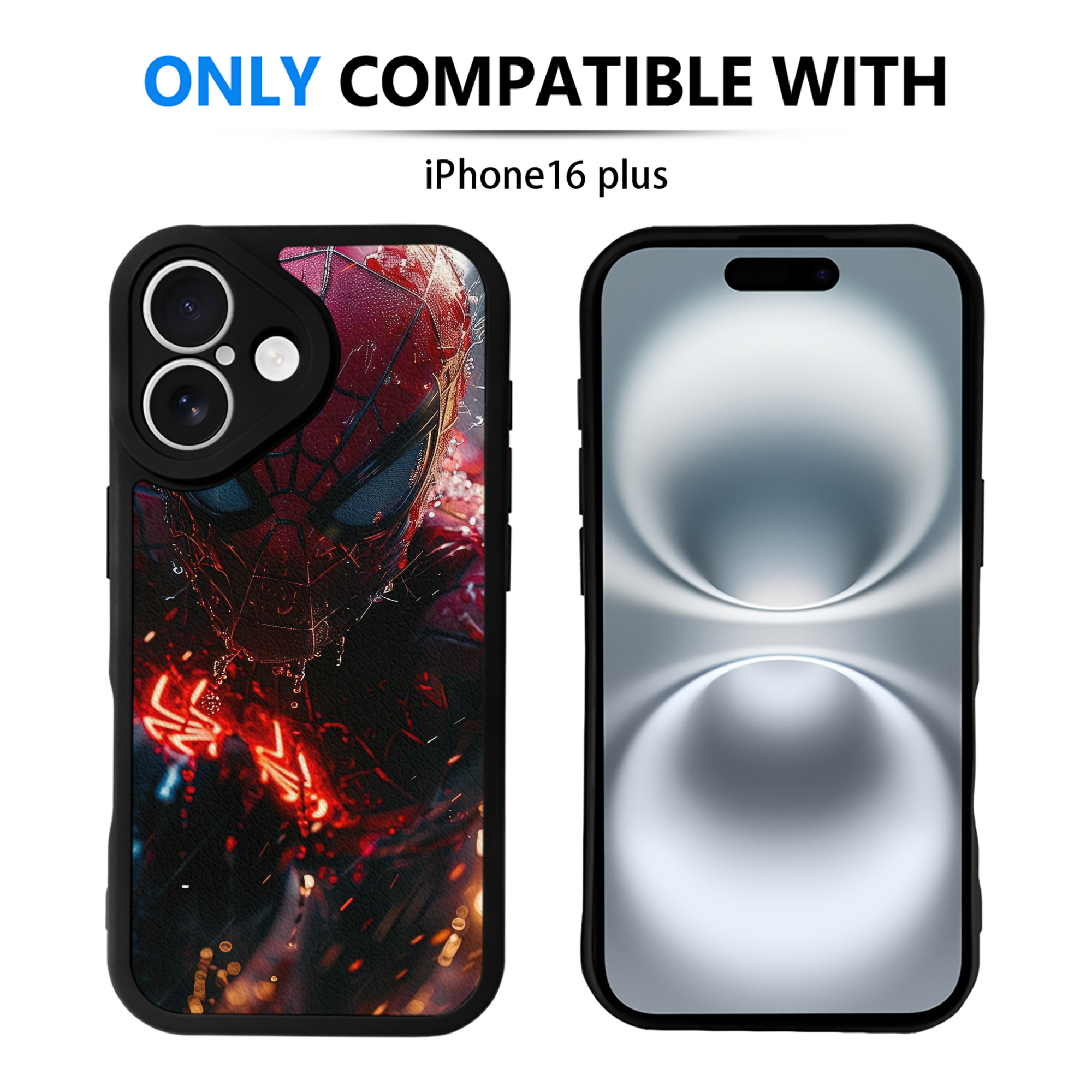 Spider Man スパイダーマン 【iPhone 16シリーズ対応】シリコンスマホケース（レザー調） 材質：シリコン